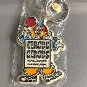 Vintage Circus Circus Clown Keychain